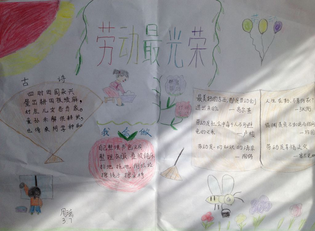2022五一劳动节手抄报设计图展