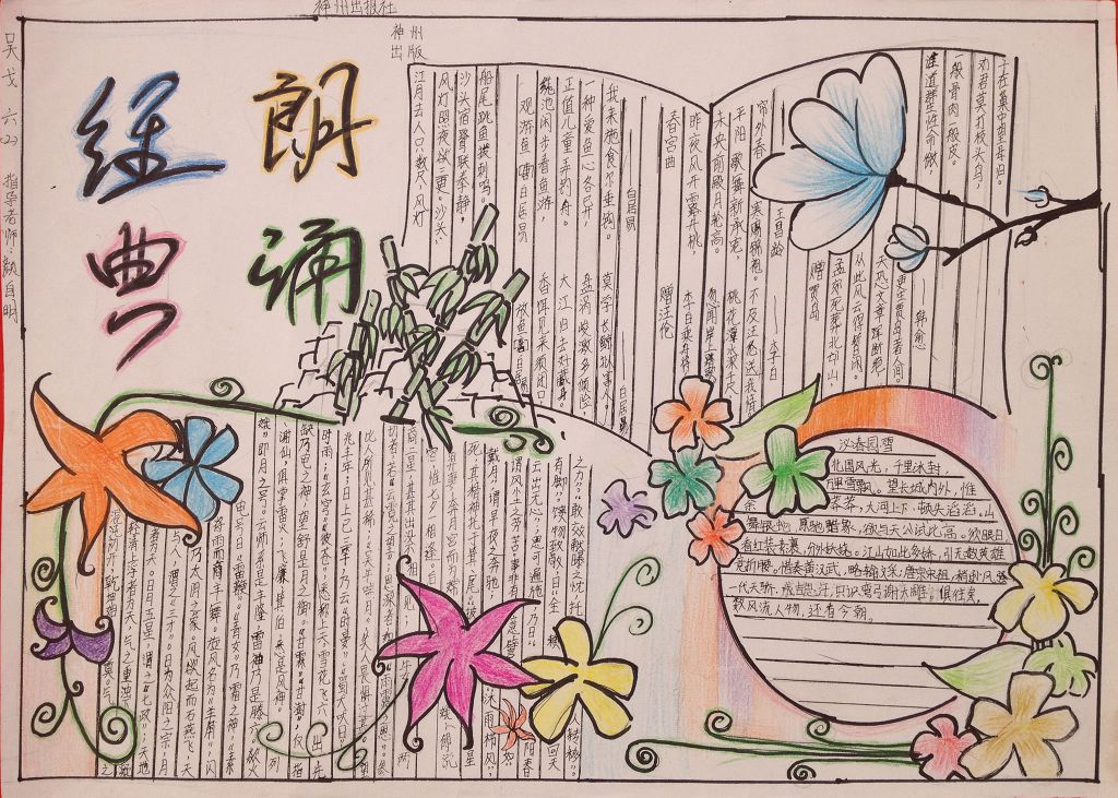 诵读国学经典弘扬传统文化手抄报 诵读国学经典弘扬传统文化手抄报