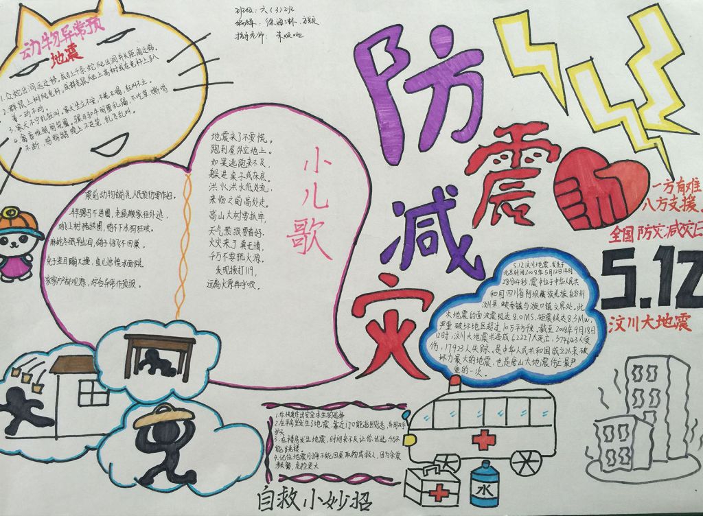 防震减灾手抄小报作品大全