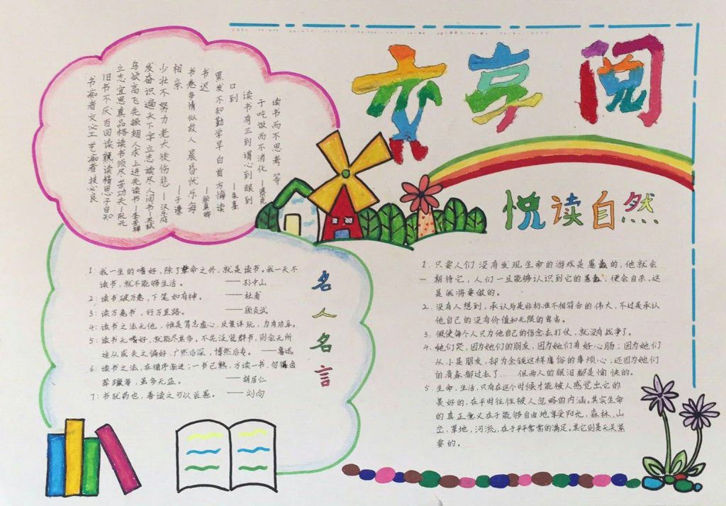 小学生读书手抄报简单又漂亮