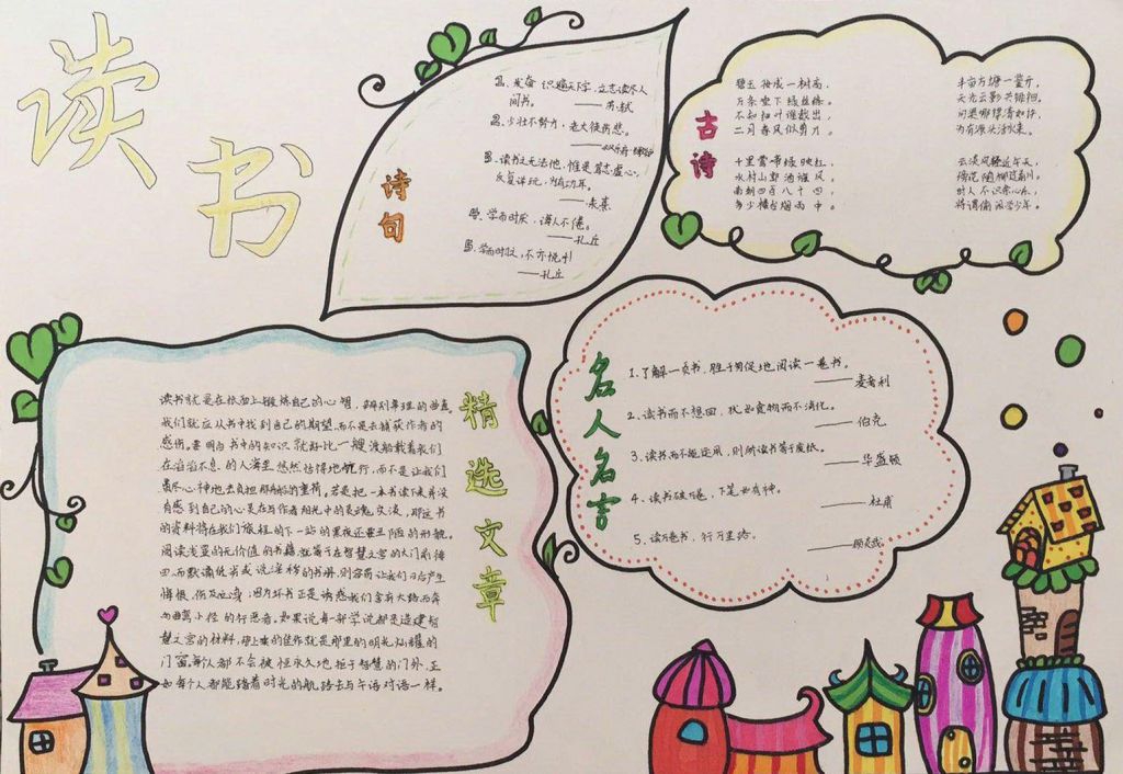 小学生读书手抄报简单又漂亮