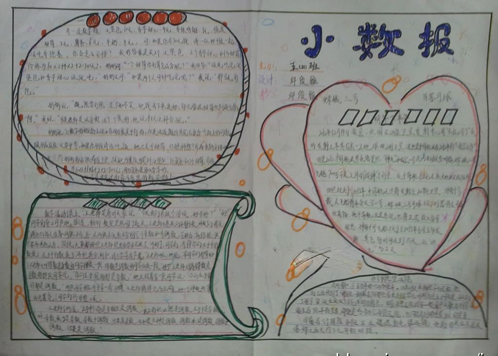 五年级数学第四单元手抄报