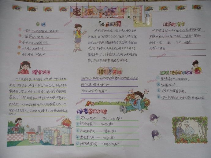 “遨游汉字王国”手抄报作品大全