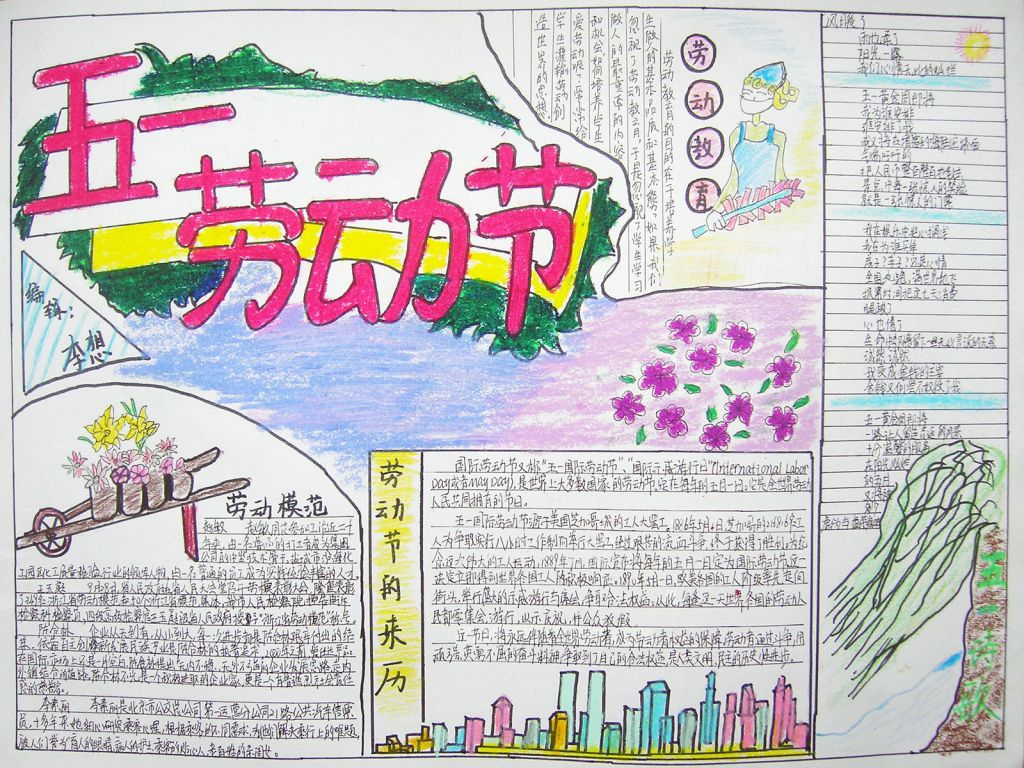 简单漂亮的劳动节手抄报（绝对精品）