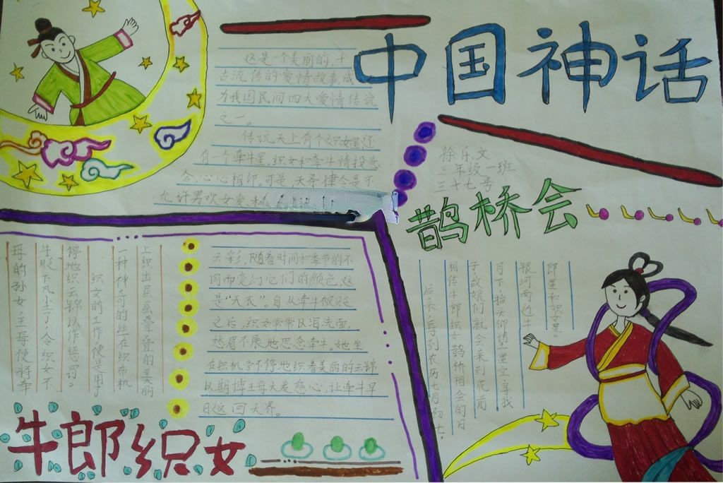 神话王国手抄报图片