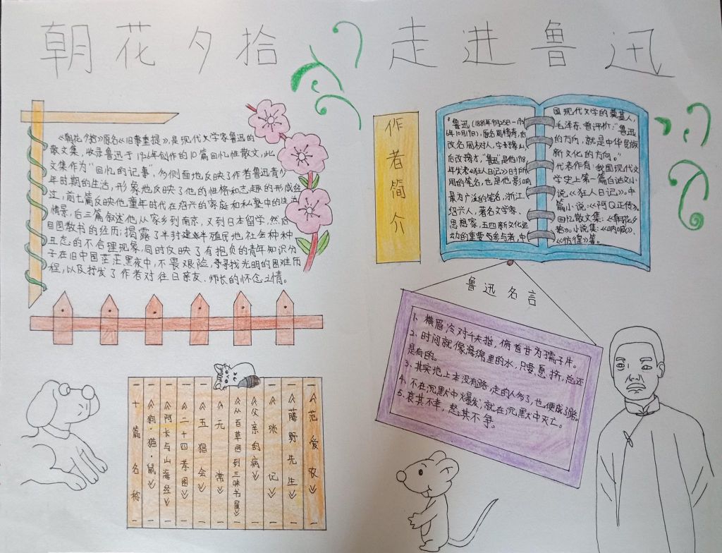 朝花夕拾走进鲁迅手抄报 朝花夕拾走进鲁迅手抄报