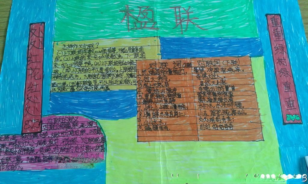 楹联手抄报图片大全 楹联手抄报图片大全