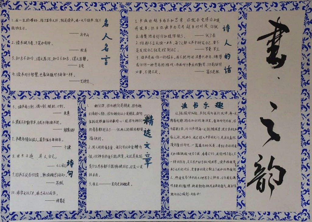 小学生读书手抄报简单又漂亮