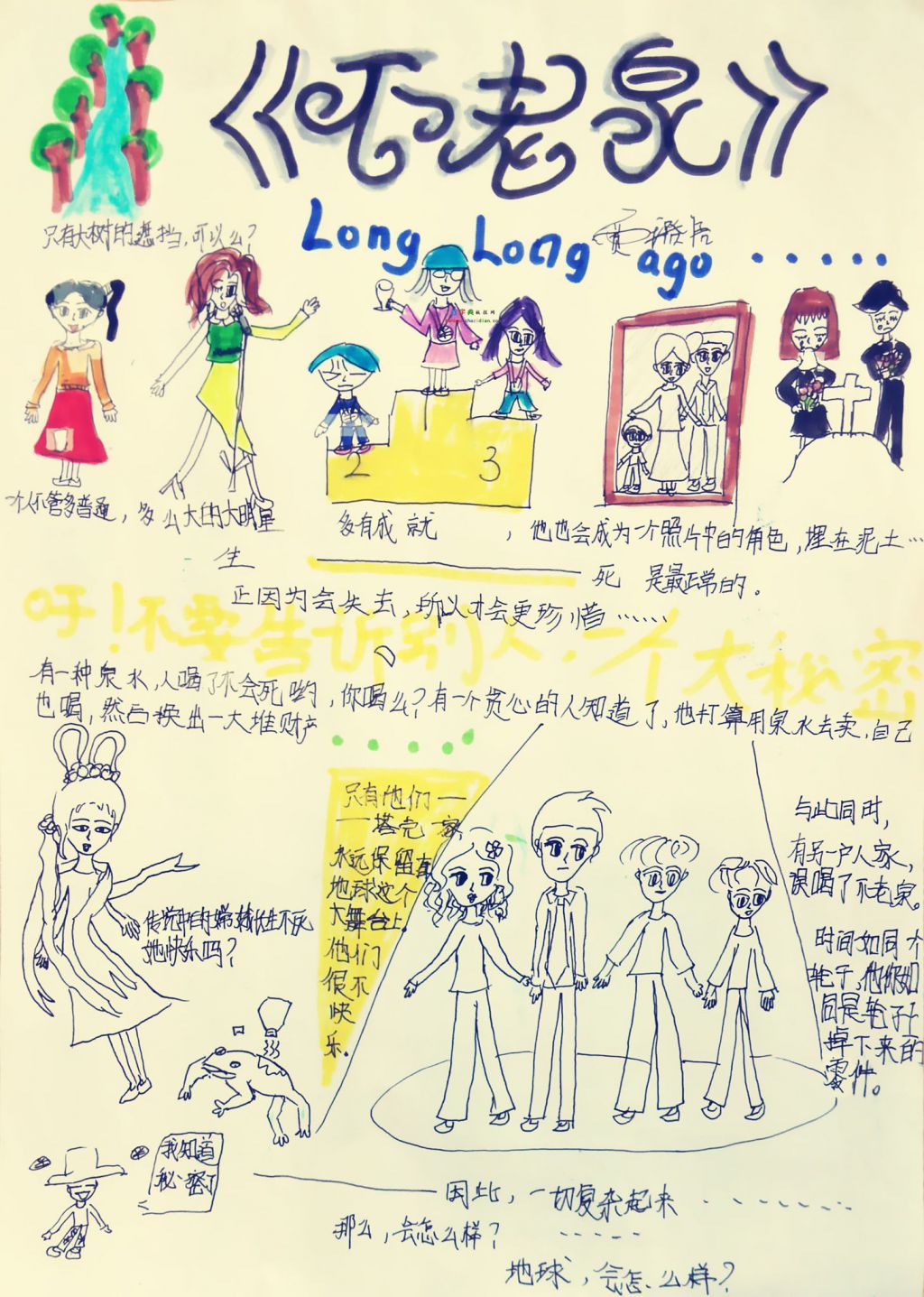不老泉手抄报图片