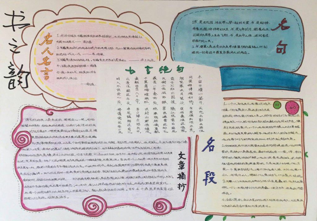 小学生读书手抄报简单又漂亮