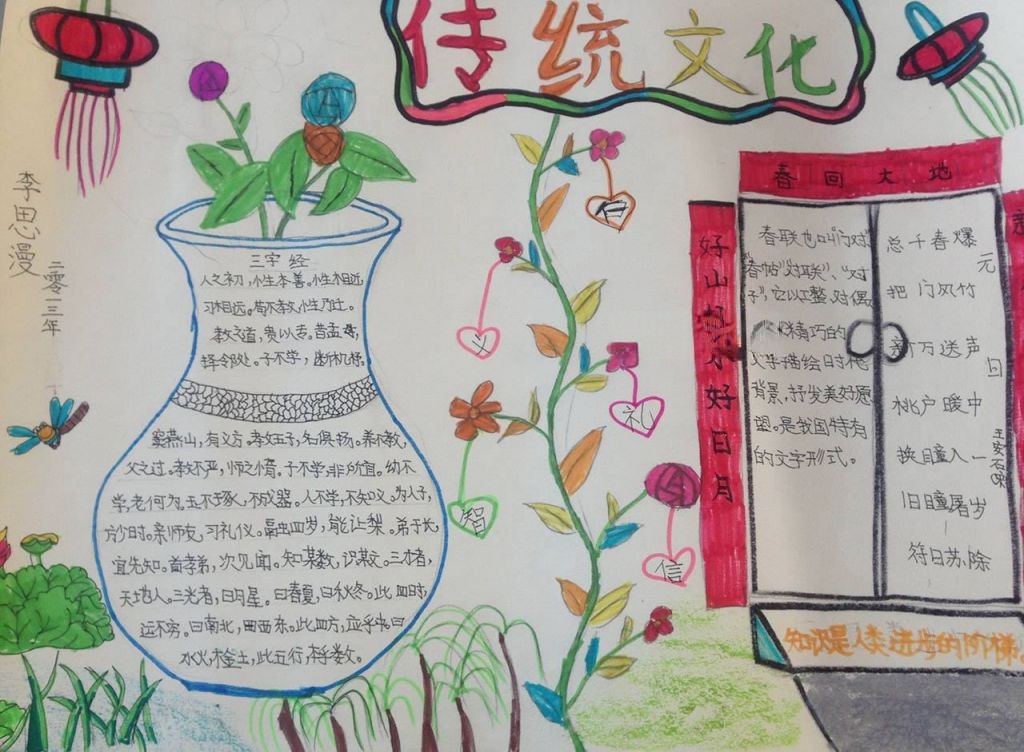 多彩的中国传统文化手抄报