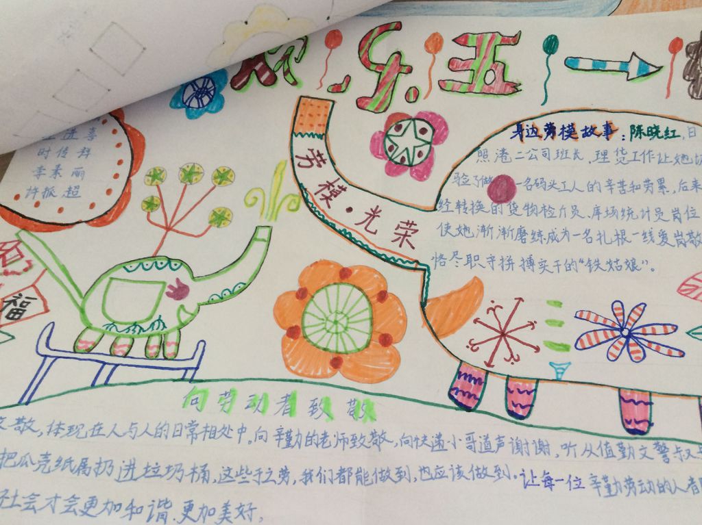 51劳动节手抄报作品