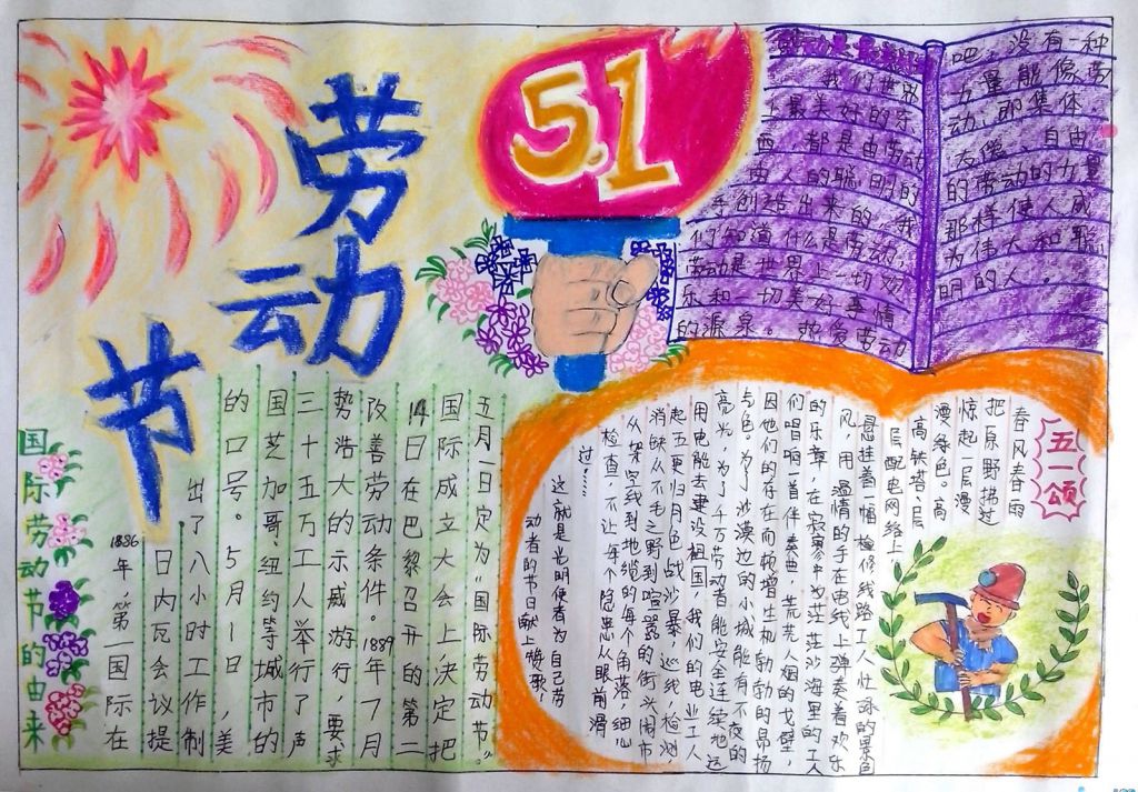 劳动节手抄报简单又漂亮