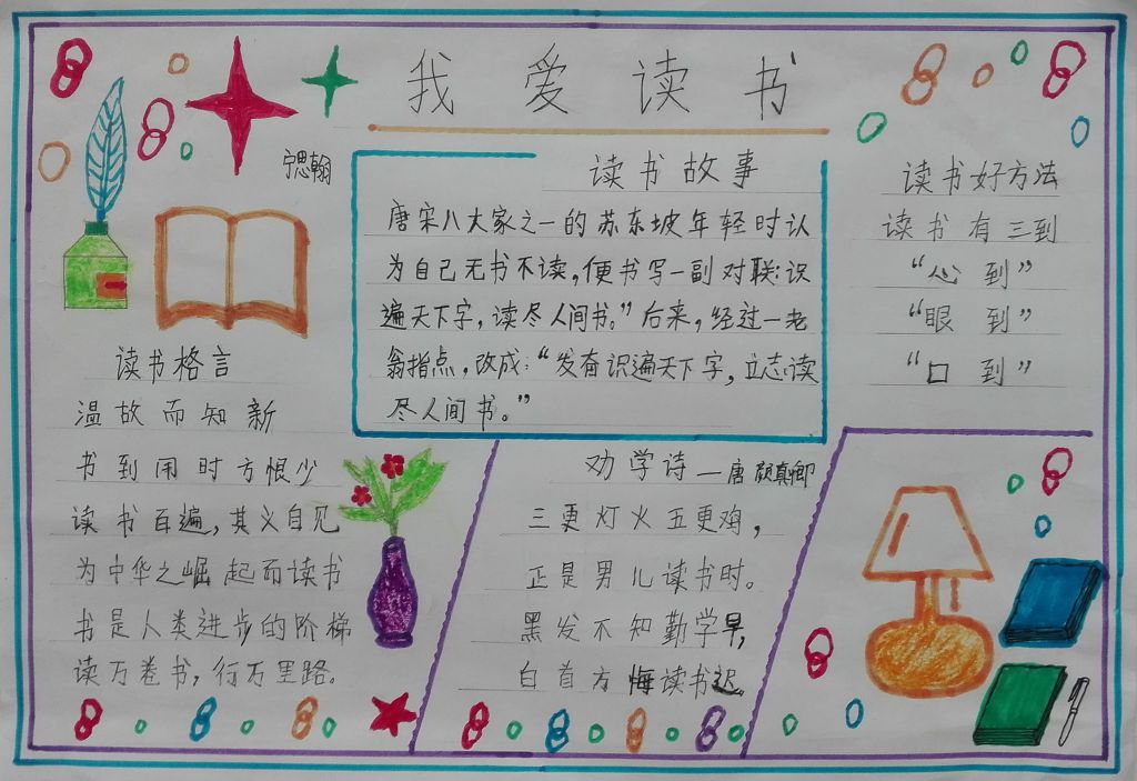 世界读书日“我爱读书”主题手抄报图片