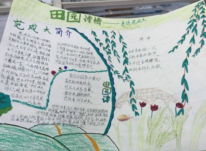 田园诗人范成大手抄报