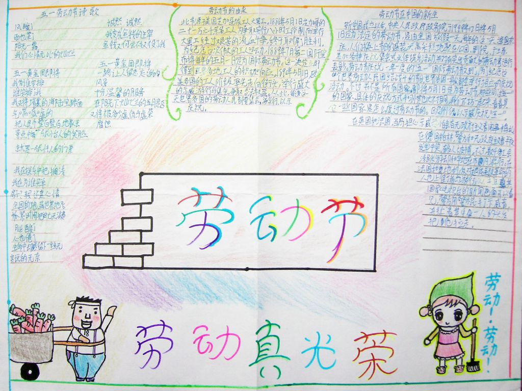 简单漂亮的劳动节手抄报（绝对精品）