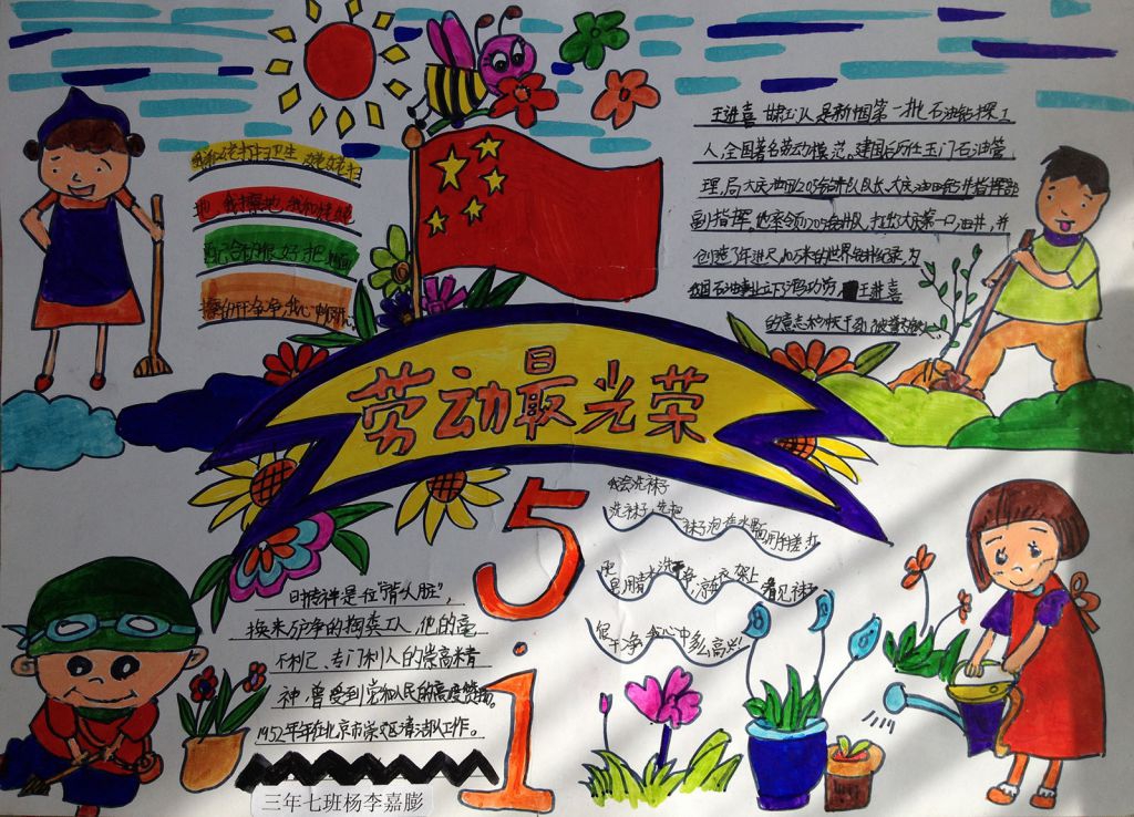 2022劳动节手抄报图片