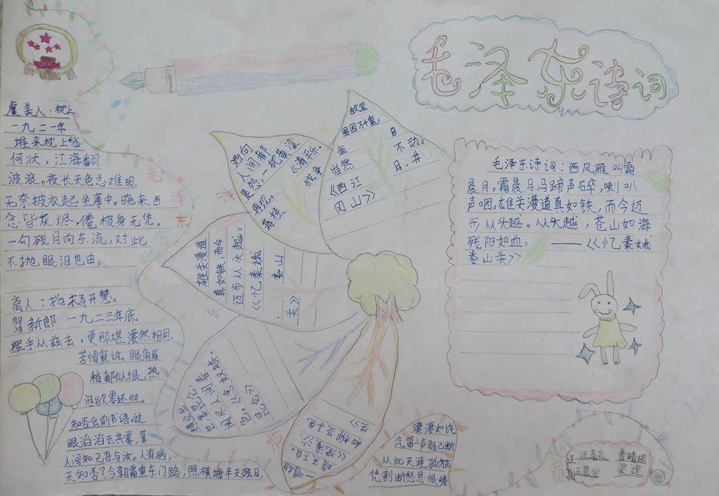 毛泽东诗词手抄报大全