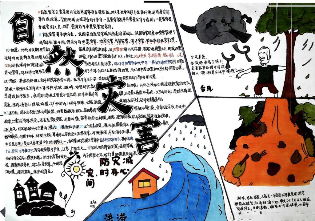 自然灾害防治手抄报集锦，简直美爆了！