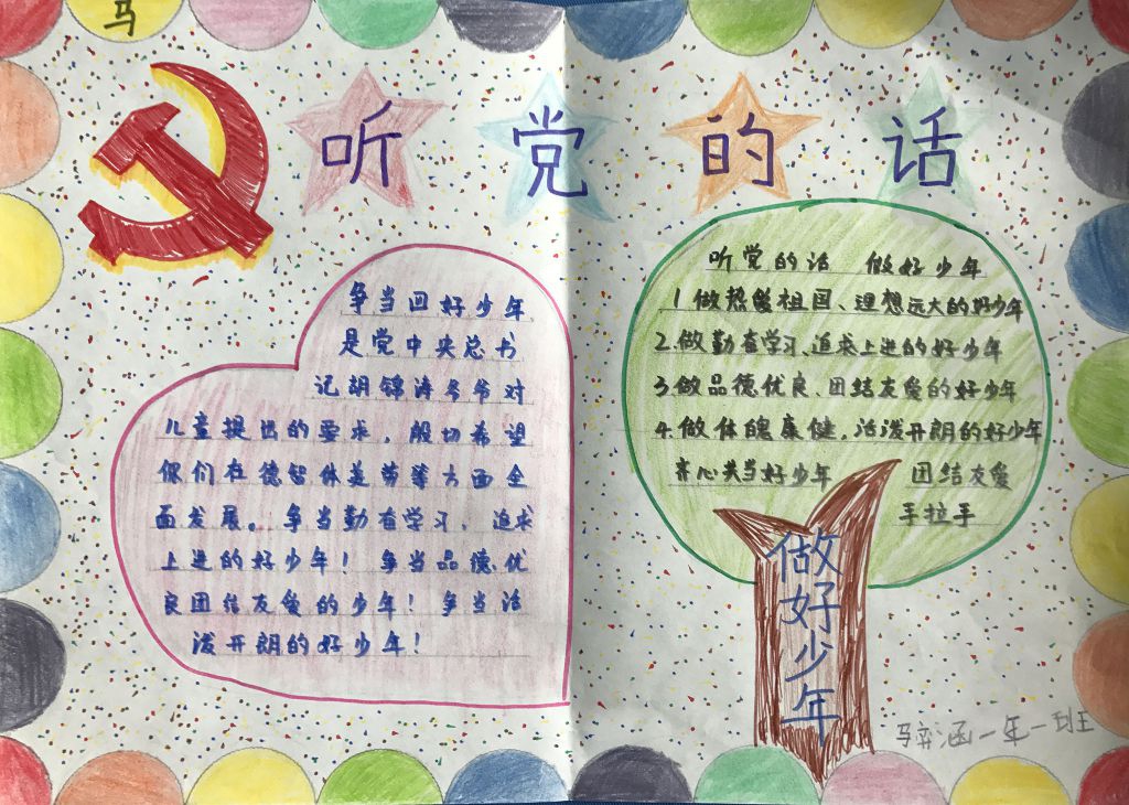 听党的话，做好少年手抄报优秀作品展