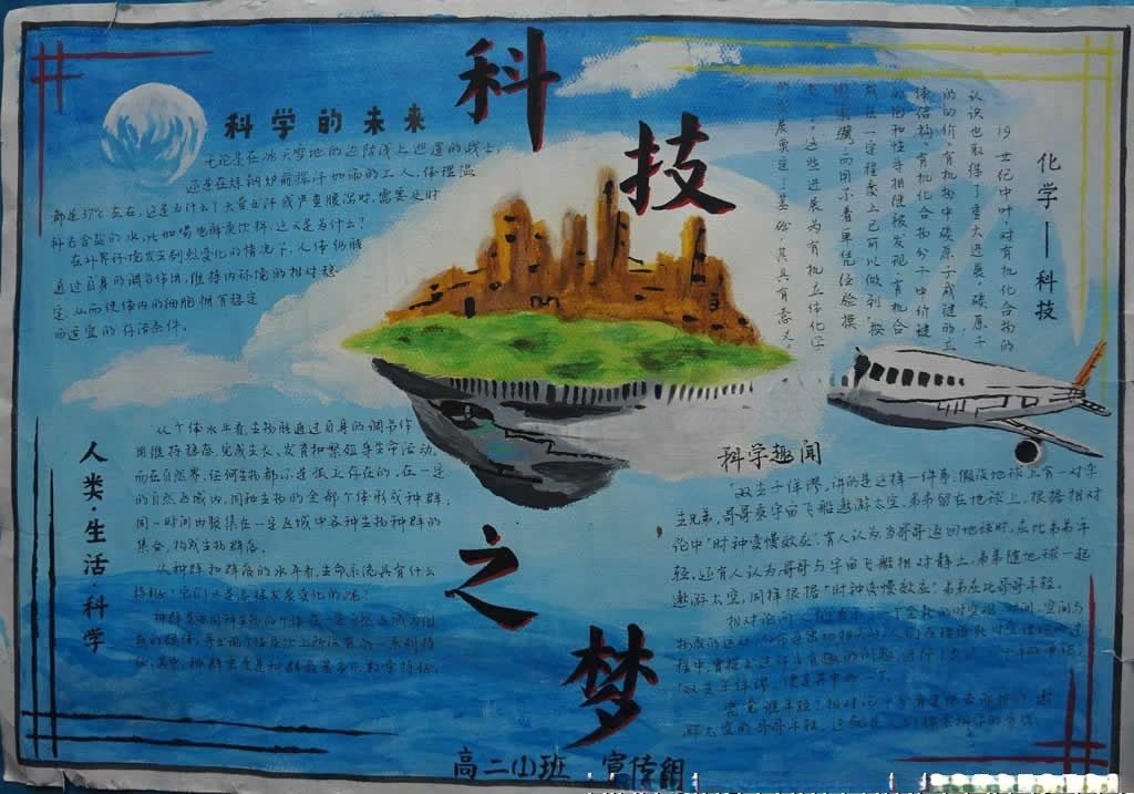 科技之梦手抄报设计图