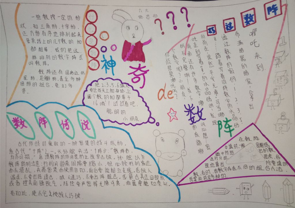 生活中的数学手抄报简单又漂亮