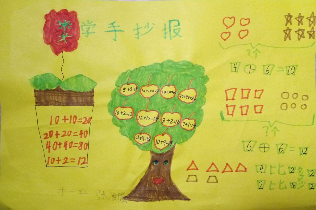 寒假完成的数学手抄报作业