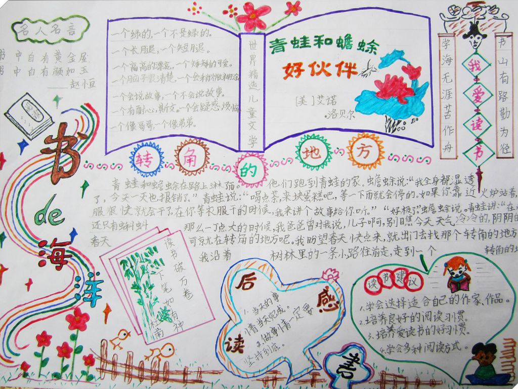 我读书我快乐手抄报图片大全(高清大图)