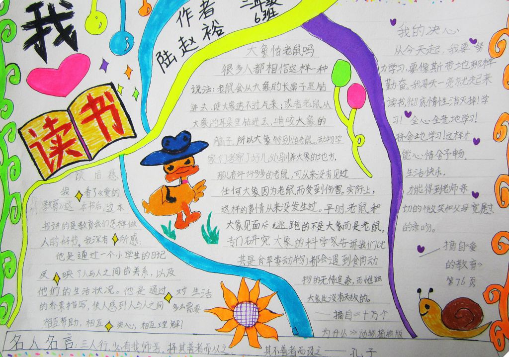 我读书我快乐手抄报图片大全(高清大图)