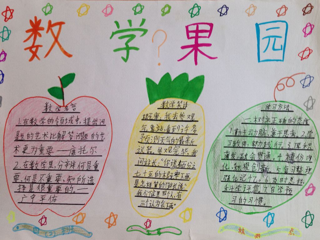 数学月精美手抄报作品展示 数学月精美手抄报作品展示