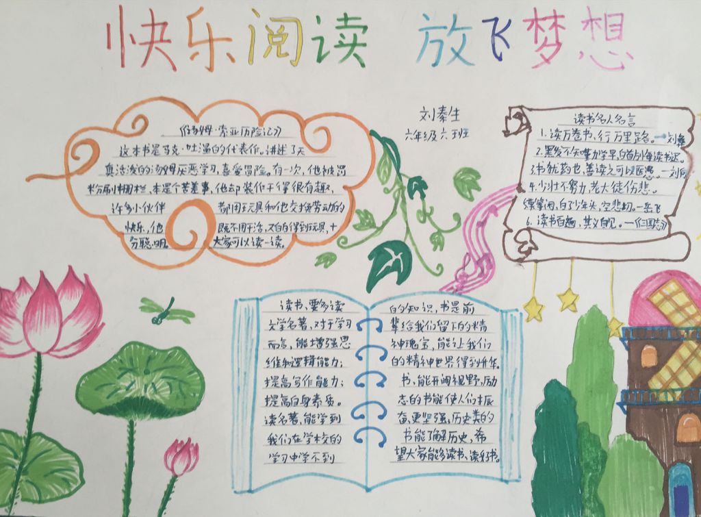 阅读点亮人生路手抄报
