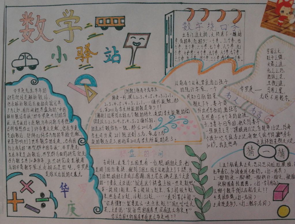 中学生数学手抄报图片大全