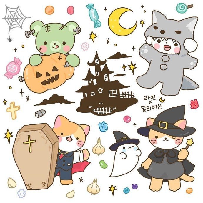 可爱的小动物简笔画素材，孩子做手抄报可以用上，快马住吧！