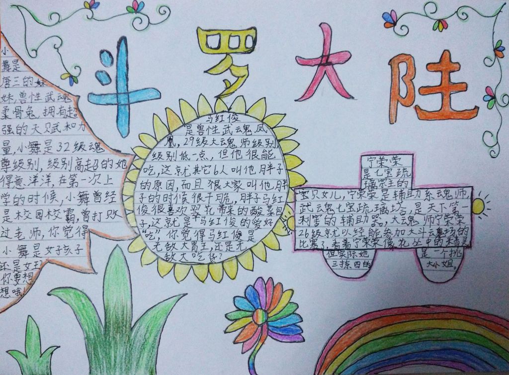 斗罗大陆手抄报图片