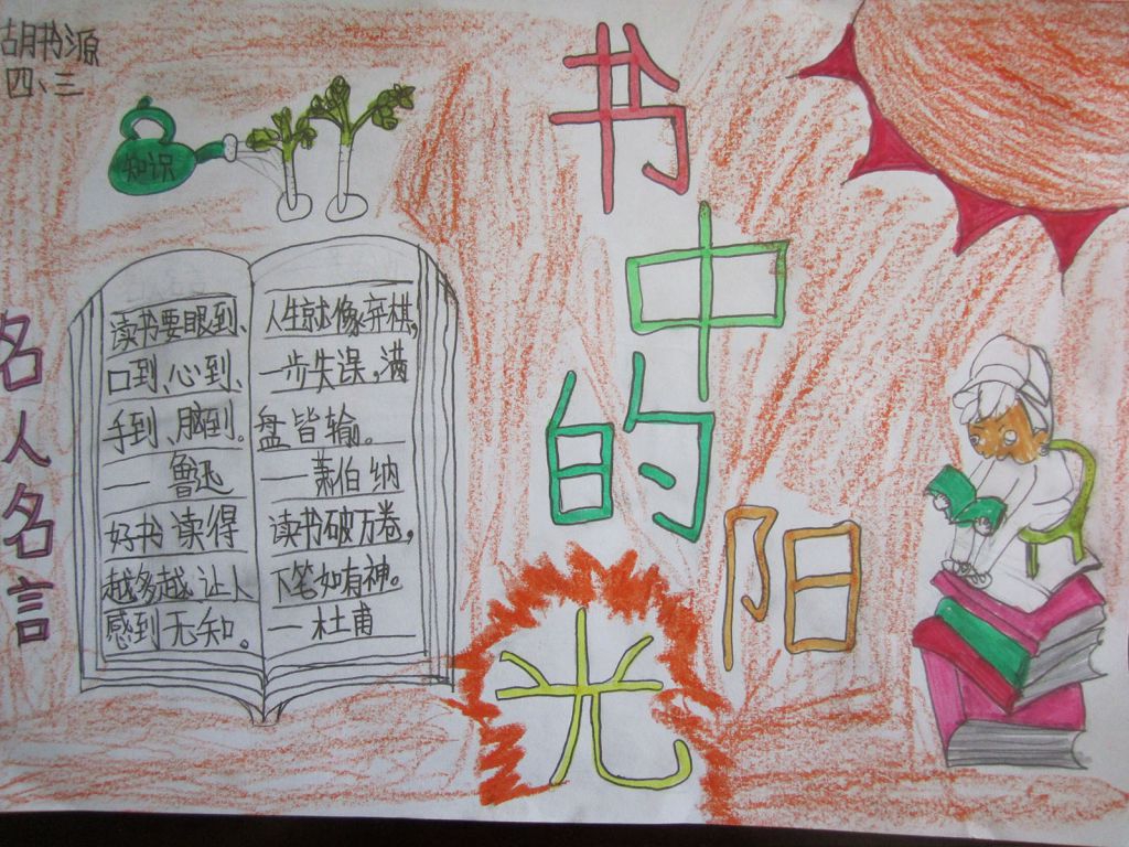 孩子们的暑期读书手抄报