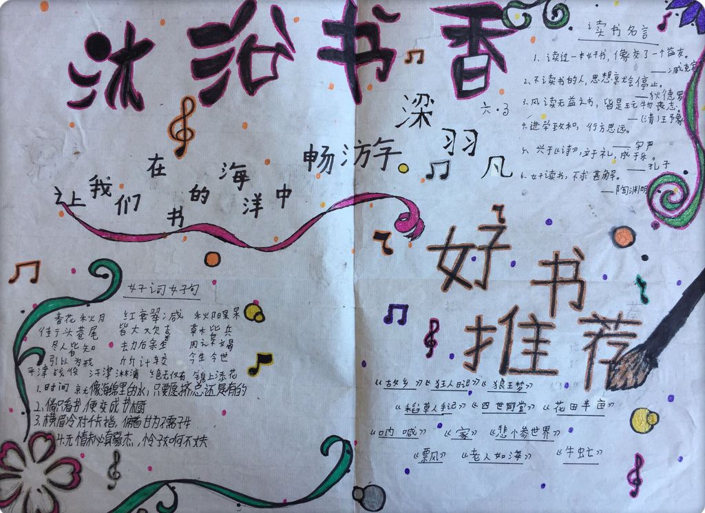 沐浴书海香溢校园手抄报