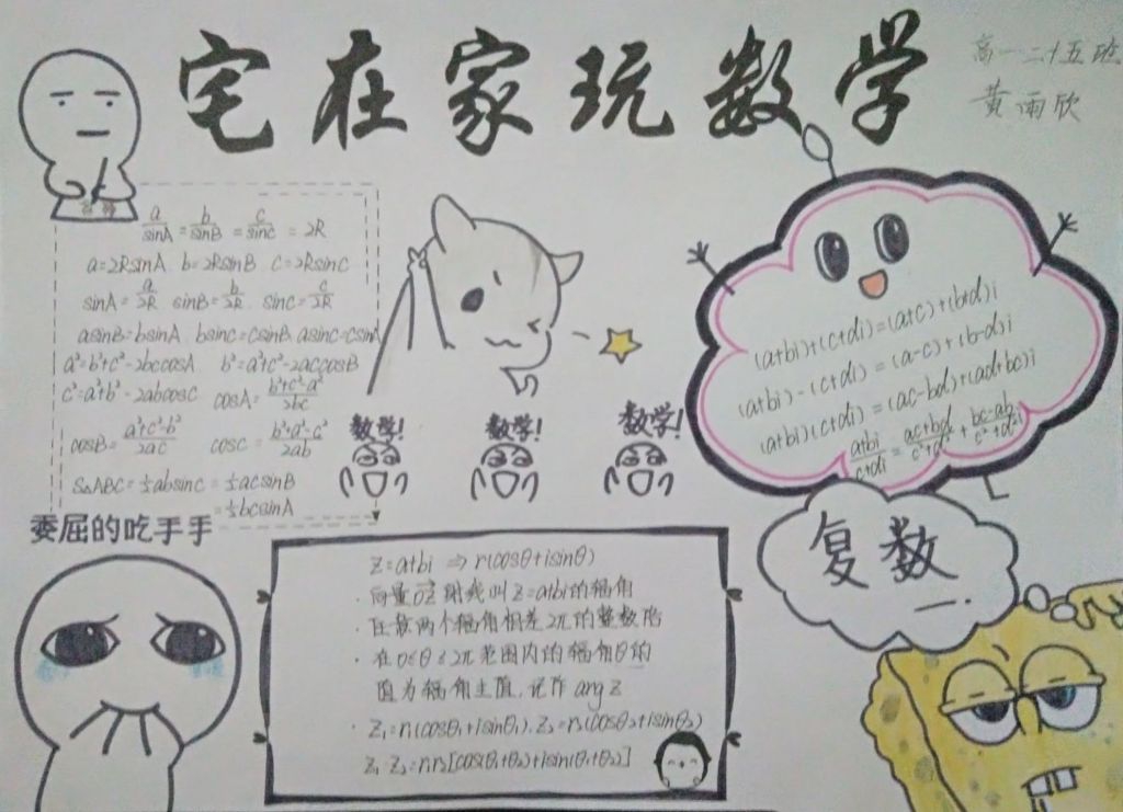 宅在家里玩数学手抄报，高一数学手抄报荟萃