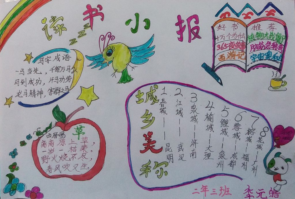经典与我同行手抄报大全