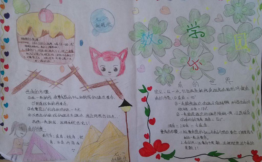 七年级角的认识手抄报
