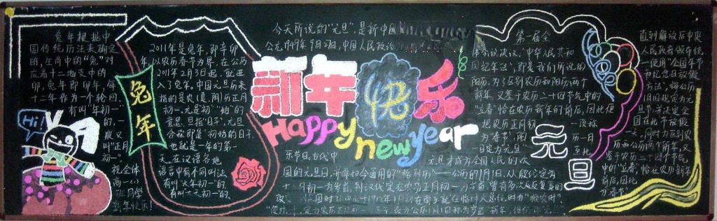 2022元旦节精品黑板报