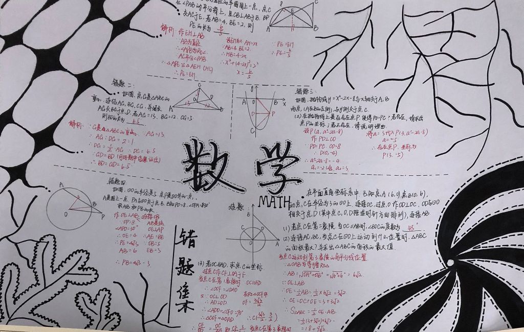 九年级数学错题手抄报大全