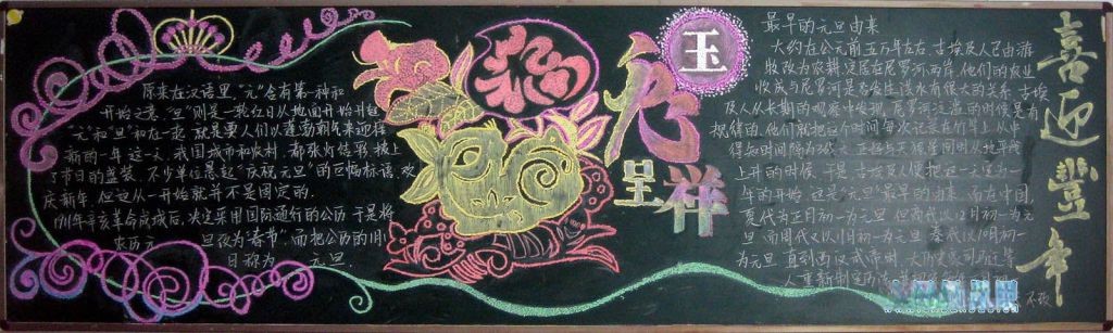 2022元旦节精品黑板报