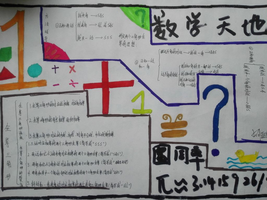 九年级数学微课手抄报