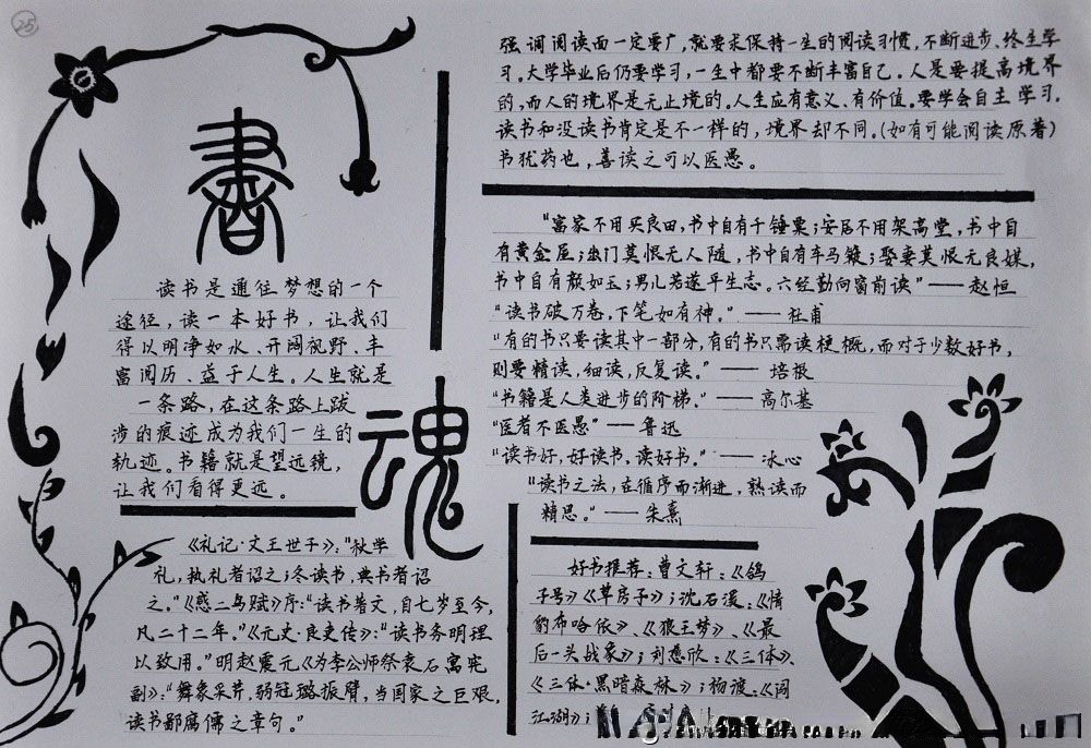 书魂手抄报