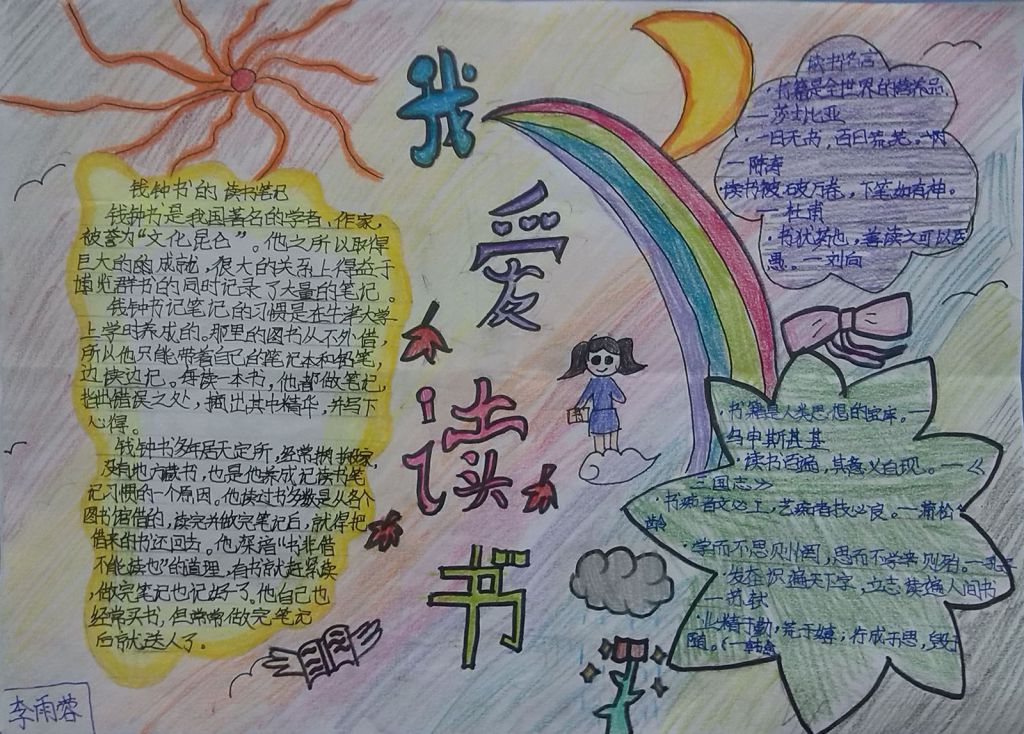 在书香中成长手抄报 在书香中成长手抄报