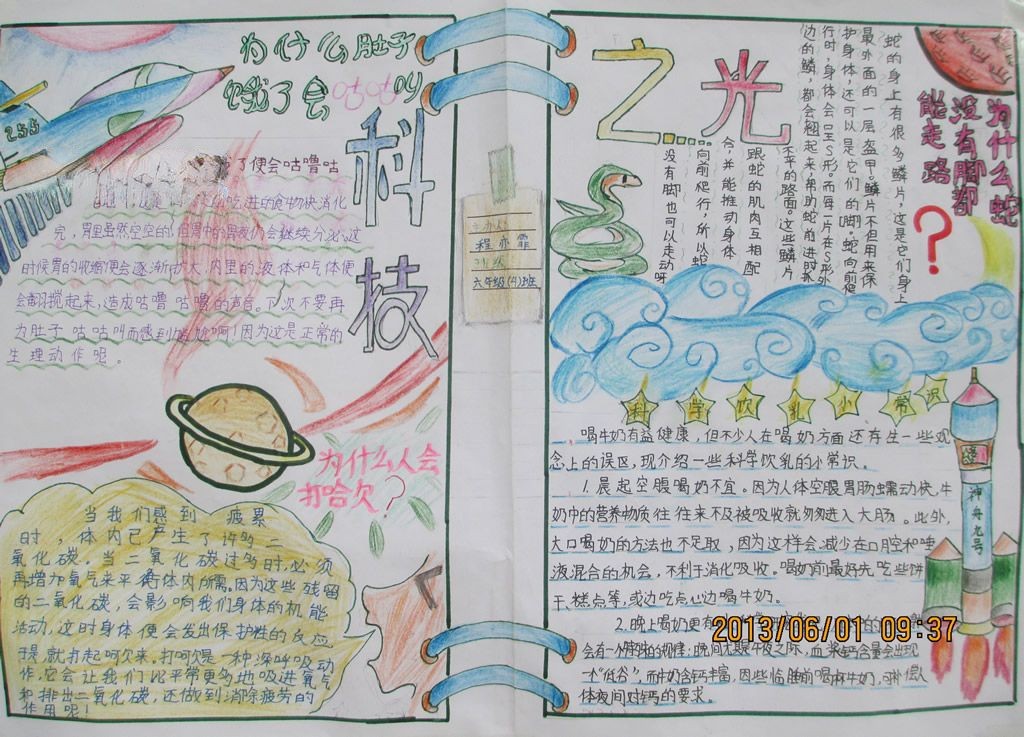 科技之光手抄报图片