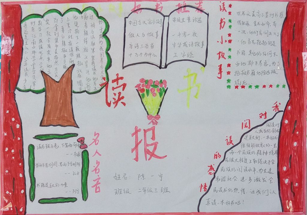 经典与我同行手抄报大全