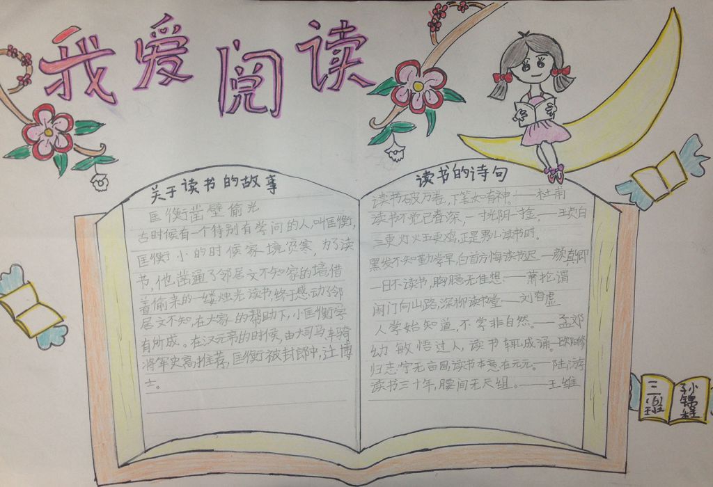 我爱阅读手抄报图片大全