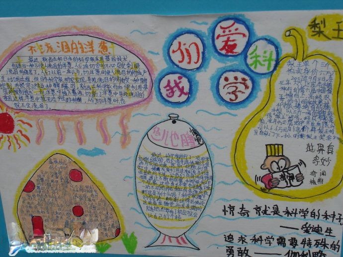 我们爱科学手抄报版面图