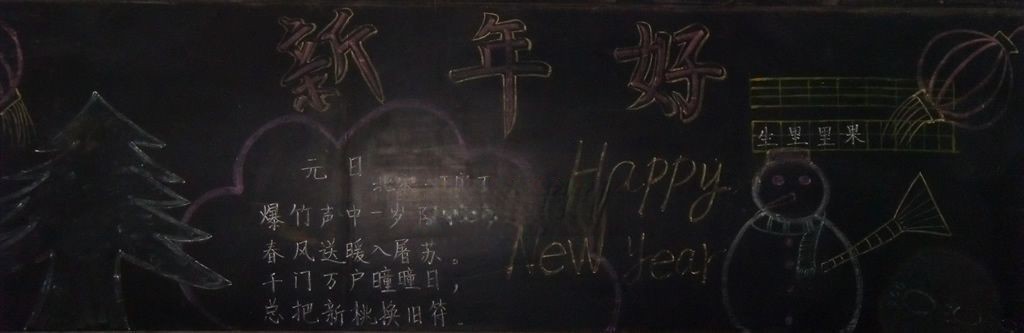 2022蛇年元旦黑板报